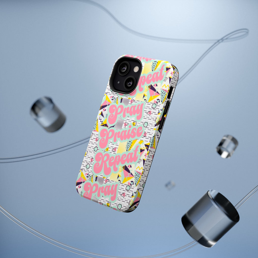 Retro Pray Praise Repeat Women's  Phone Case- Impact-Resistant Cases
