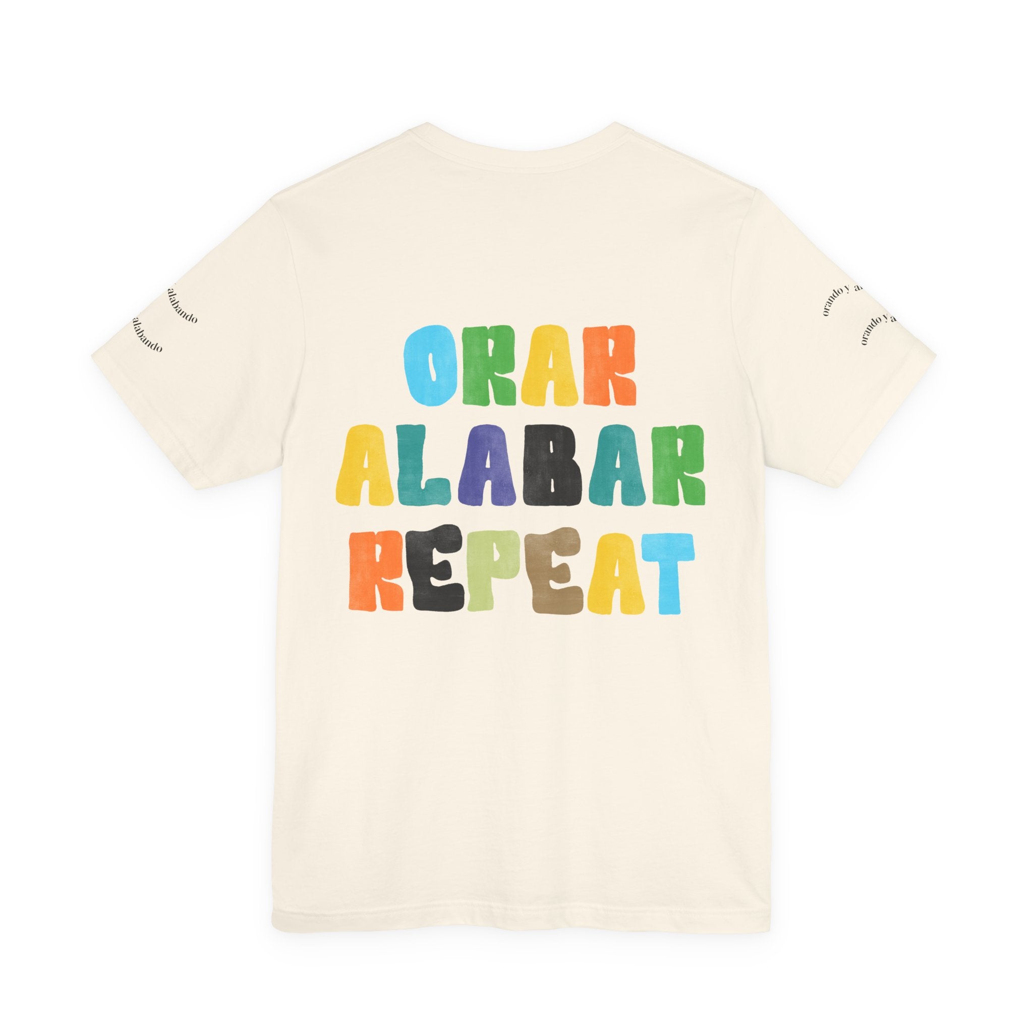Men's Bilingual "Orar Alabar Repeat" T-Shirt – Camisa de hombres Bilingüe