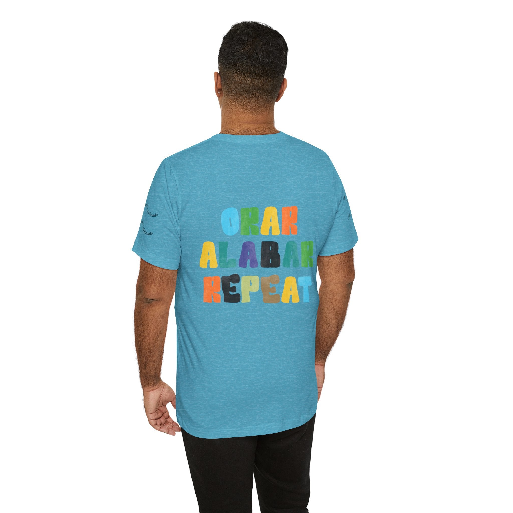 Men's Bilingual "Orar Alabar Repeat" T-Shirt – Camisa de hombres Bilingüe