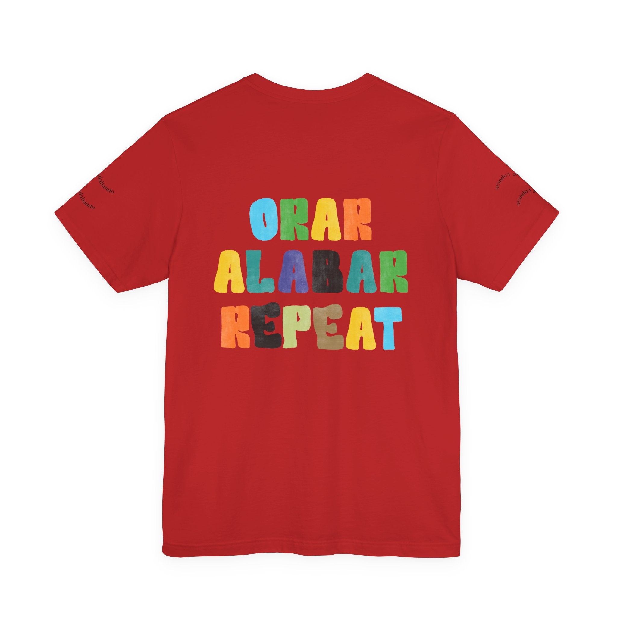 Men's Bilingual "Orar Alabar Repeat" T-Shirt – Camisa de hombres Bilingüe
