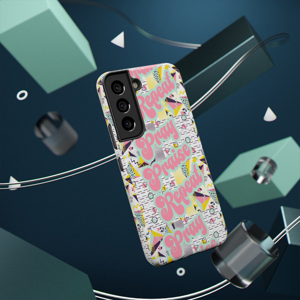 Retro Pray Praise Repeat Women's  Phone Case- Impact-Resistant Cases