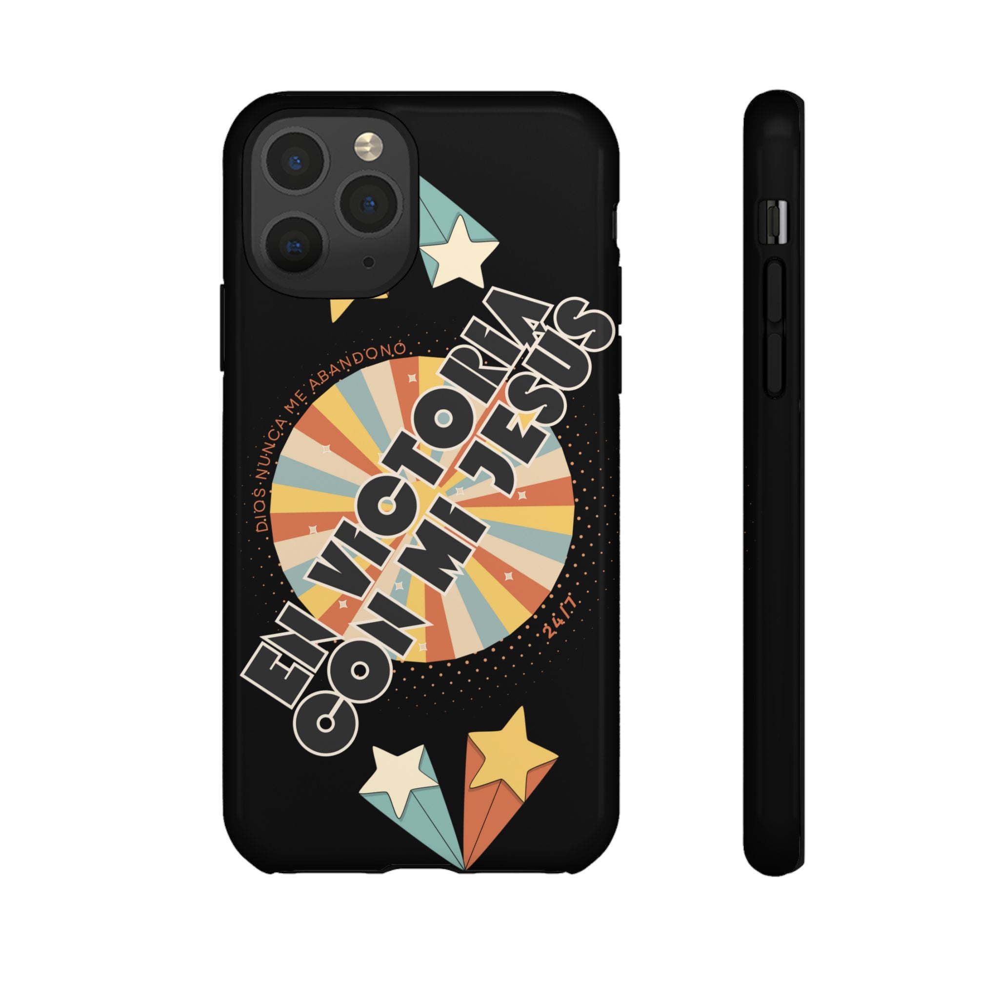'En Victoria Con Jesús' Retro Protección de telefono