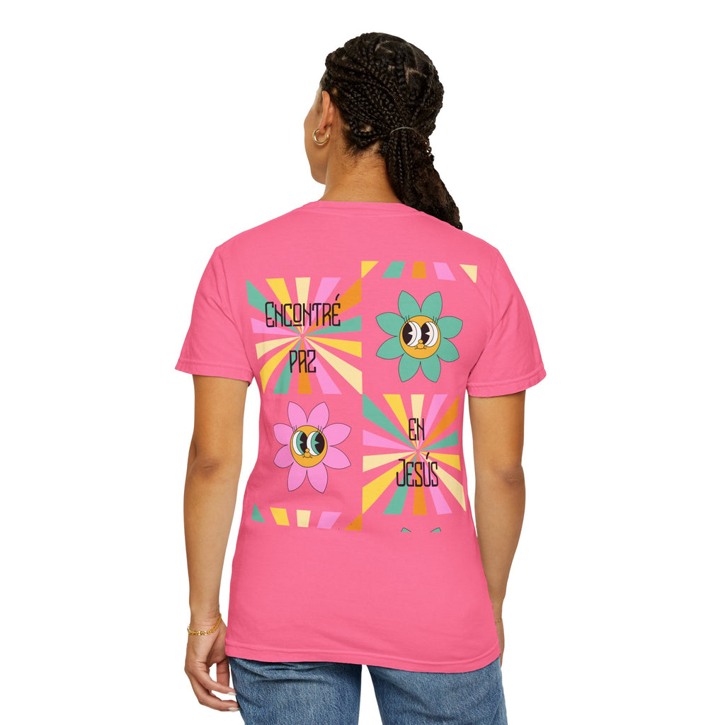 Woman's Spanish "Encontré paz en Jesús"- Camisa Retro Español