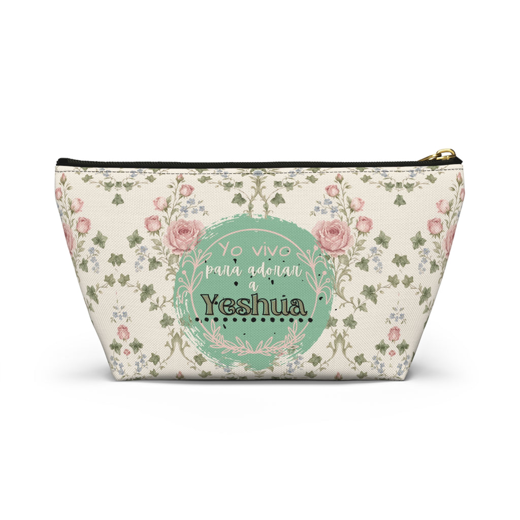 Floral 'Yo vivo para adorar Yeshua' Bolsita