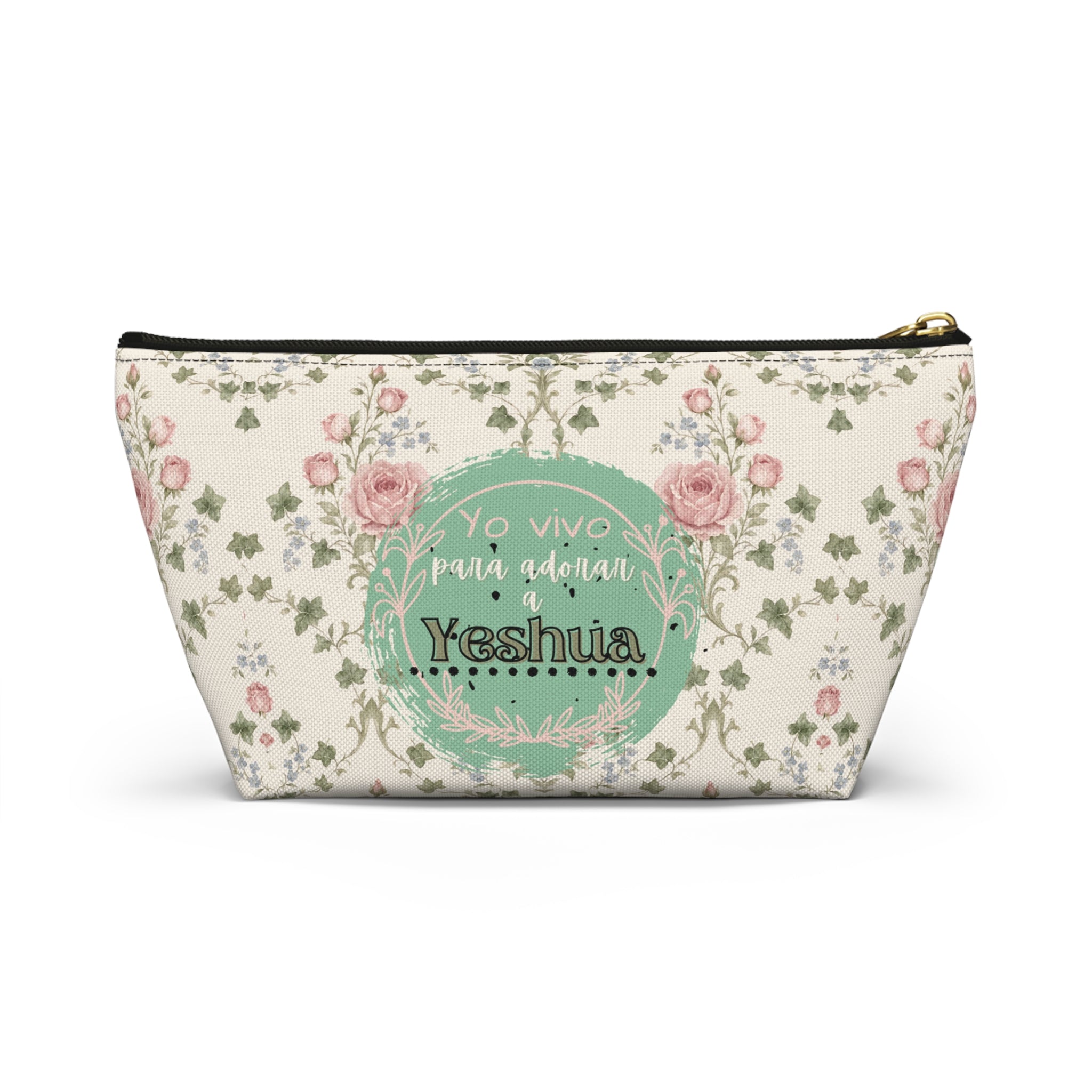 Floral 'Yo vivo para adorar Yeshua' Bolsita