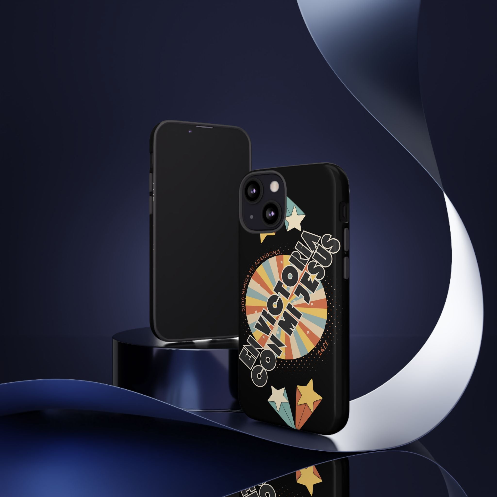 'En Victoria Con Jesús' Retro Protección de telefono