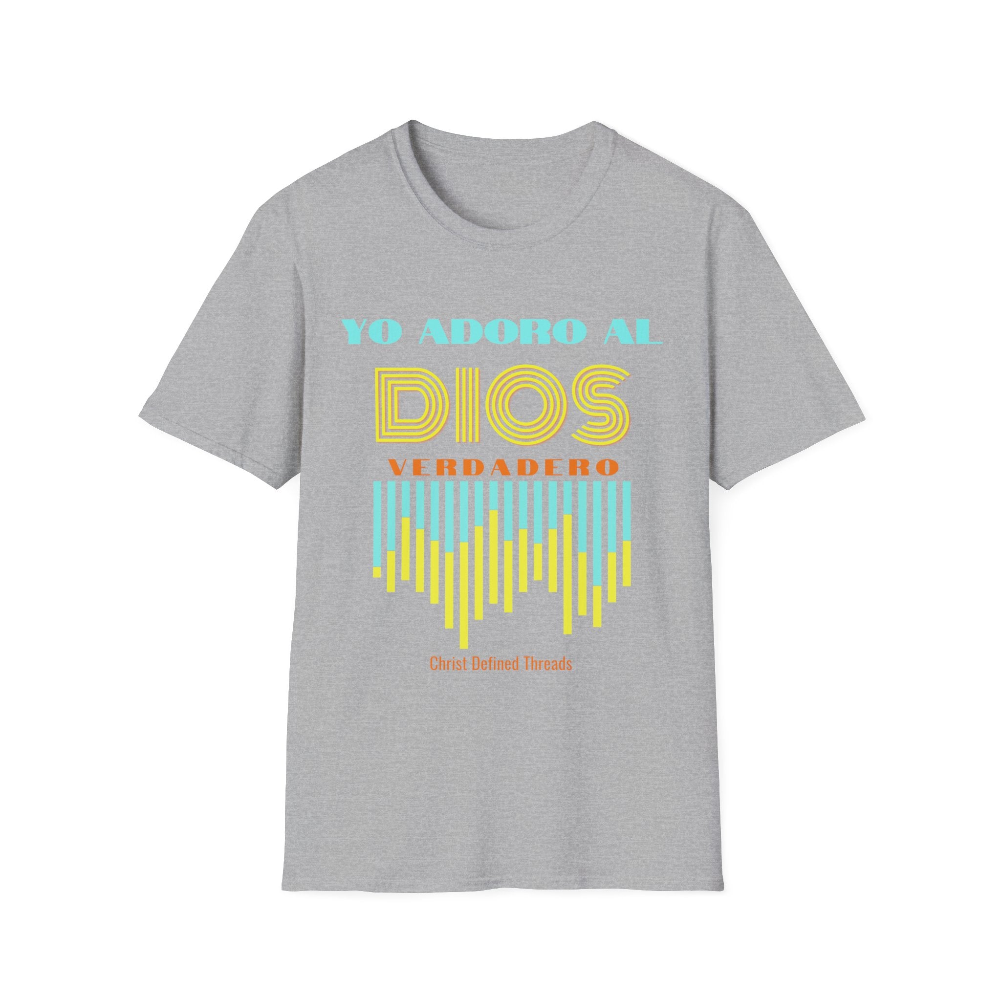 "Yo adoro al Dios verdadero" Camisa Retro —  "Y estos tres son uno" 1Juan 5:7