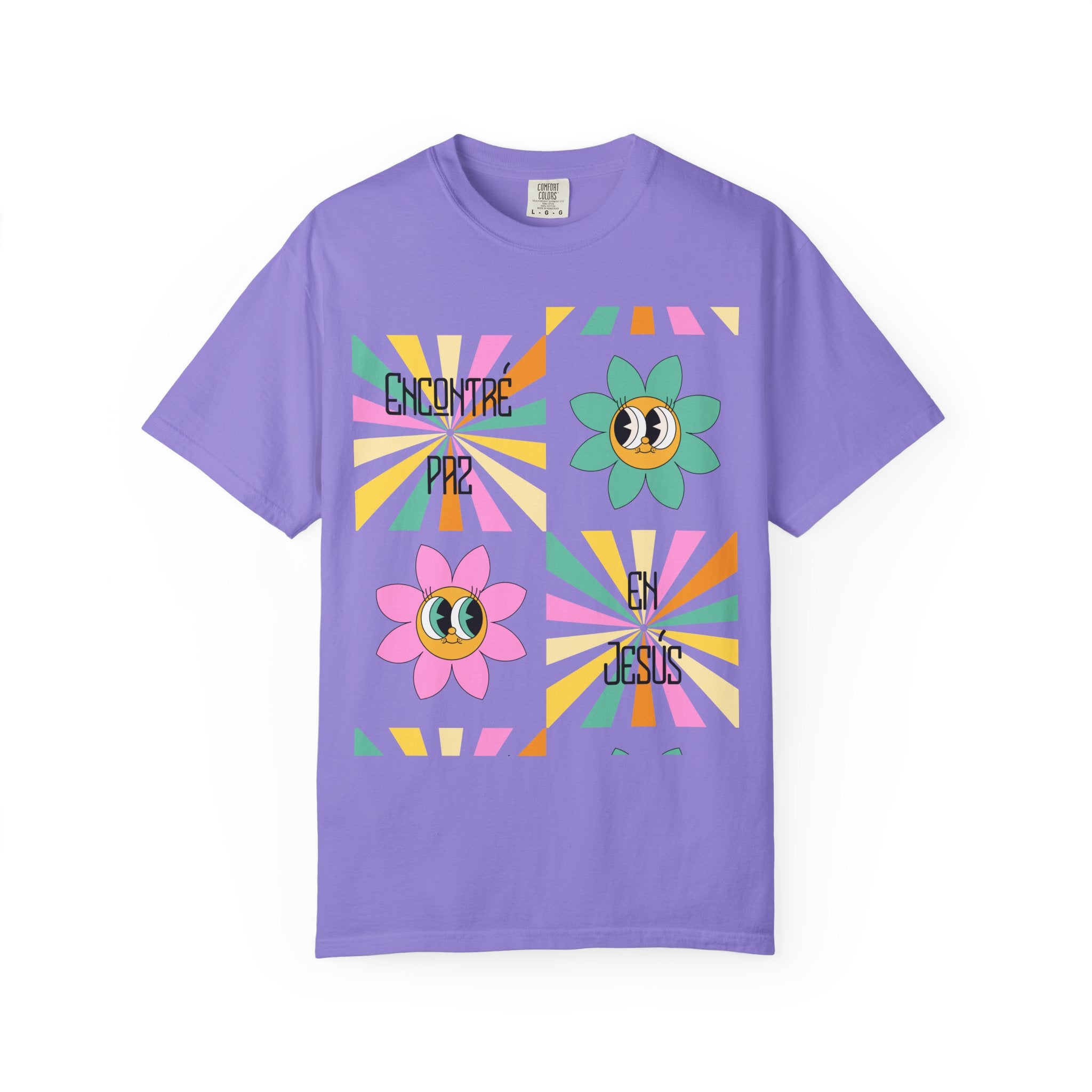 Woman's Spanish "Encontré paz en Jesús"- Camisa Retro Español