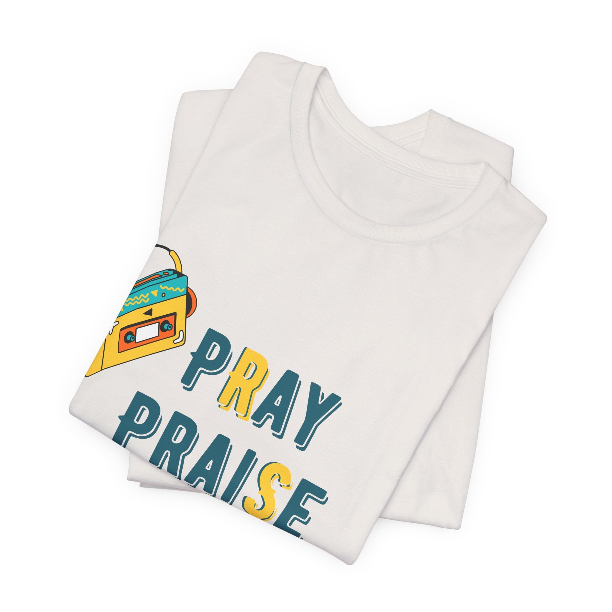 Men's Pray Praise Repeat T-Shirt — Vintage Boombox Christian Tee