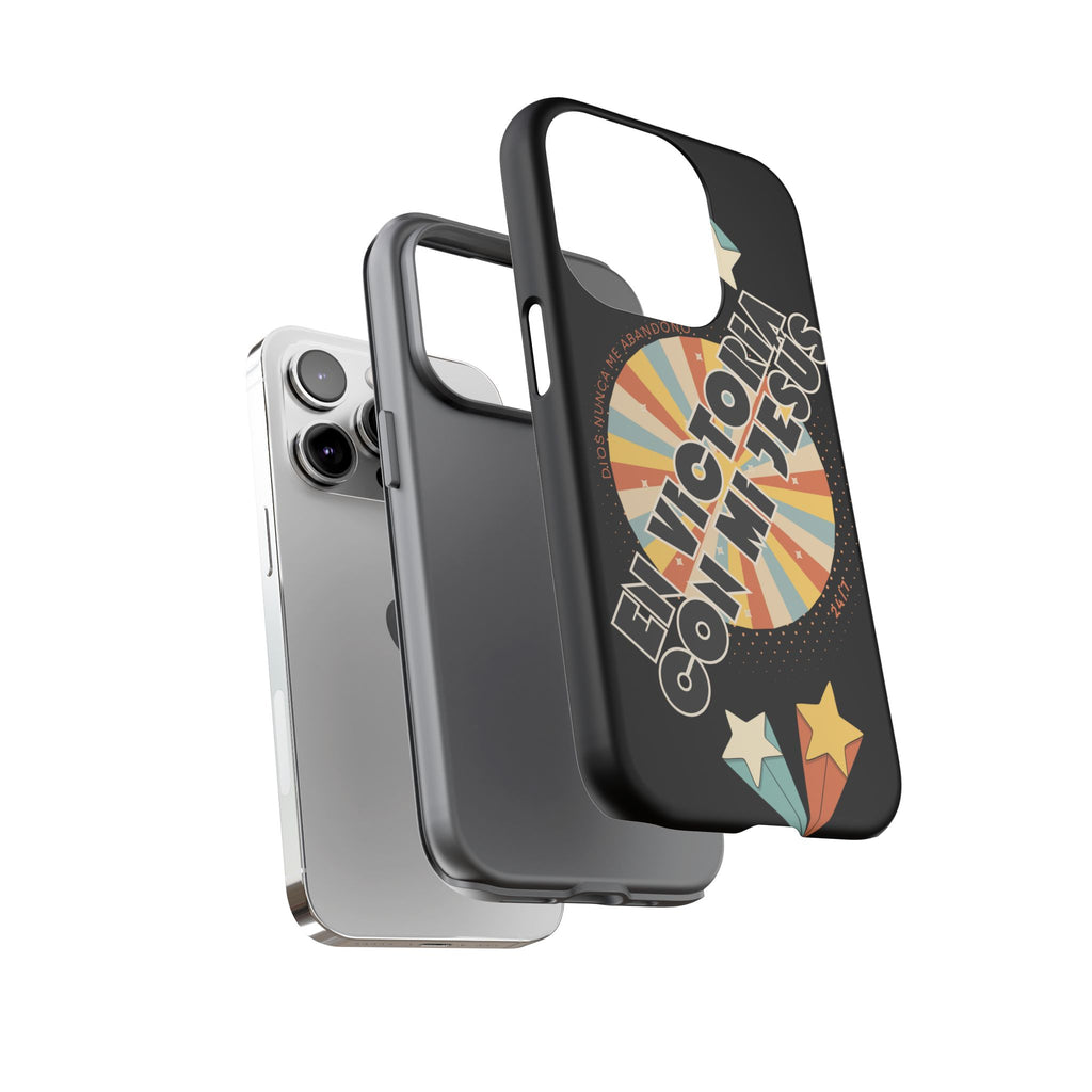 'En Victoria Con Jesús' Retro Protección de telefono