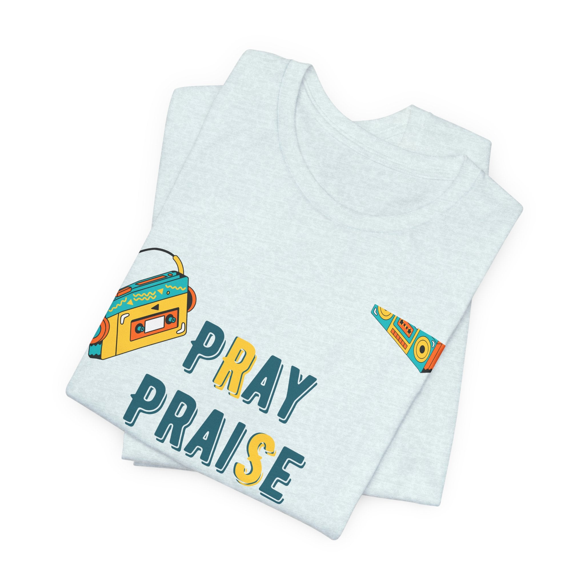 Pray Praise Repeat T-Shirt — Vintage Boombox Christian Tee