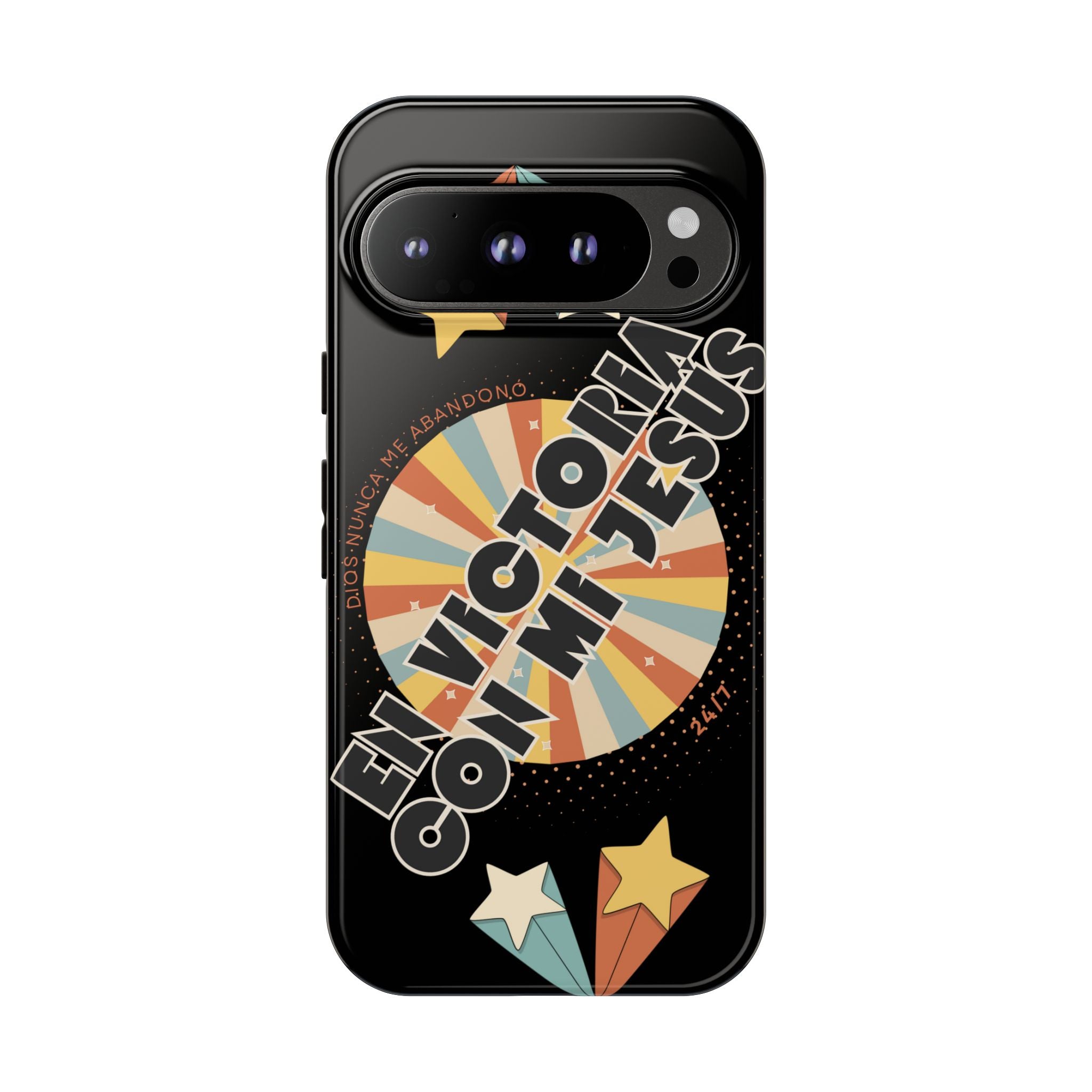 'En Victoria Con Jesús' Retro Protección de telefono