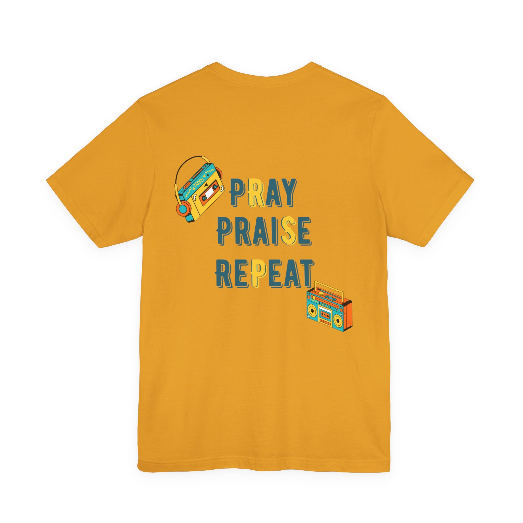 Pray Praise Repeat T-Shirt — Vintage Boombox Christian Tee