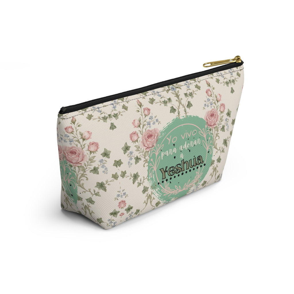 Floral 'Yo vivo para adorar Yeshua' Bolsita
