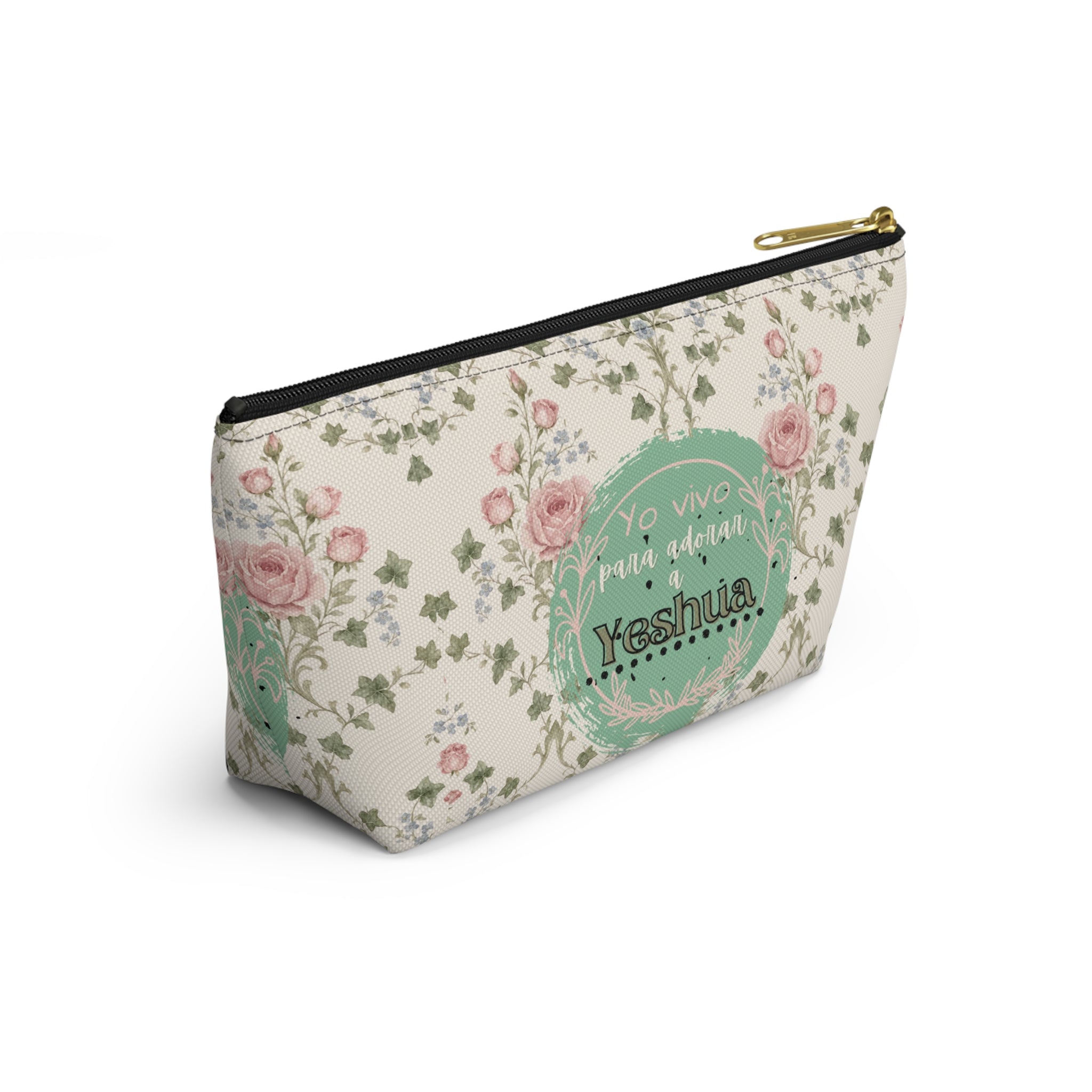 Floral 'Yo vivo para adorar Yeshua' Bolsita