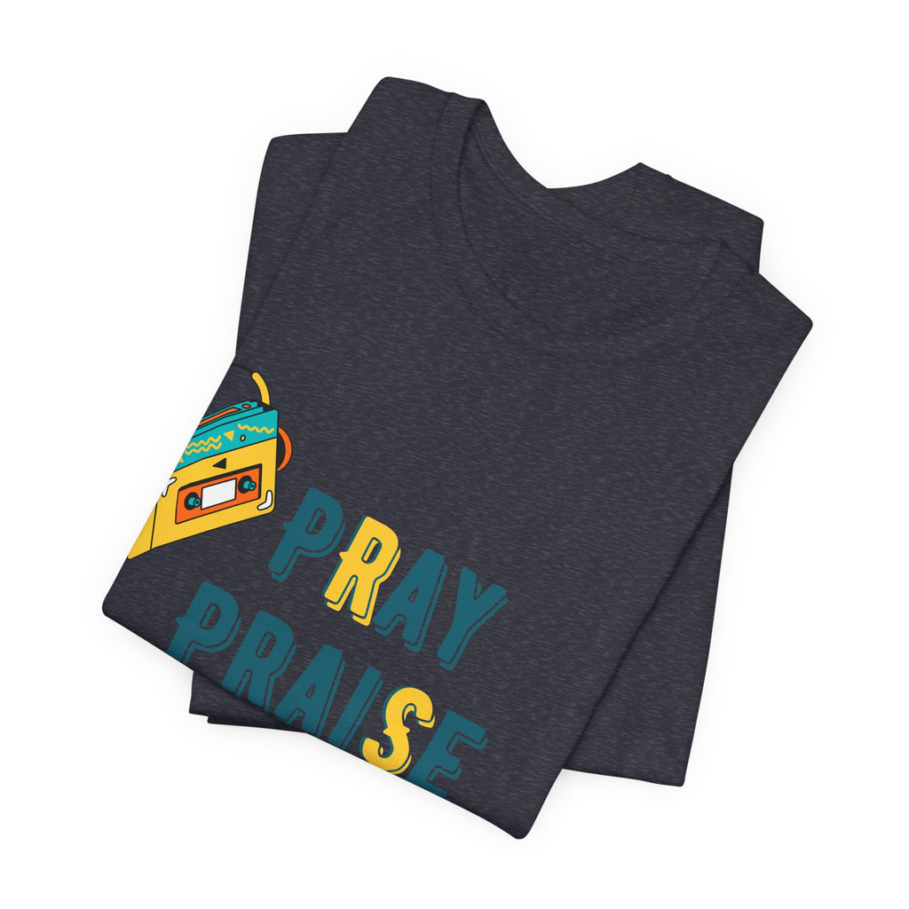 Men's Pray Praise Repeat T-Shirt — Vintage Boombox Christian Tee