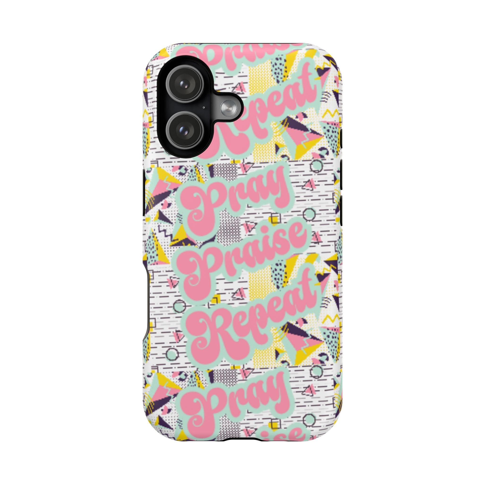 Retro Pray Praise Repeat Women's  Phone Case- Impact-Resistant Cases