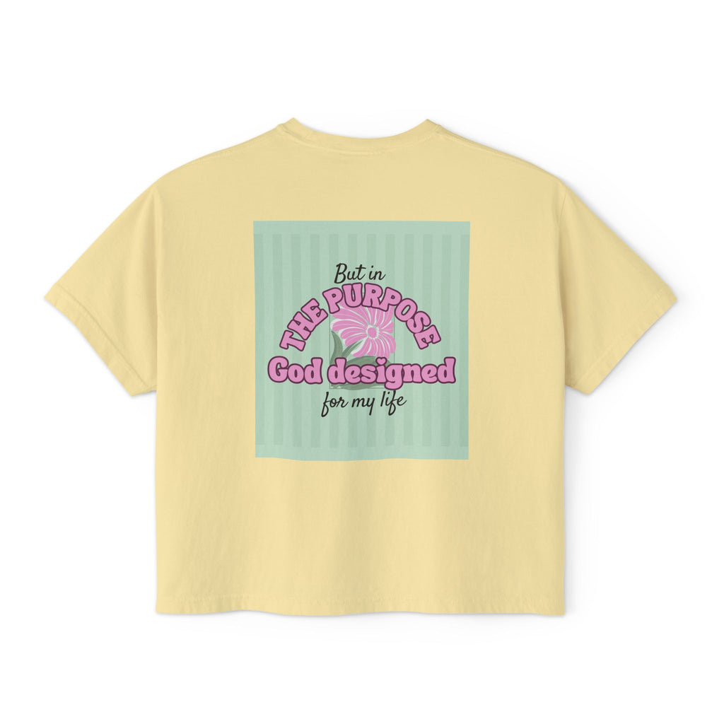 Women’s Retro Boxy Tee — 'My place is not in what this world can give me, But in the purpose God designed for my life'
