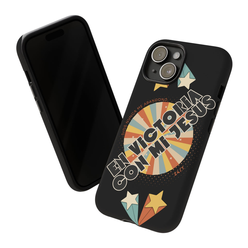 'En Victoria Con Jesús' Retro Protección de telefono
