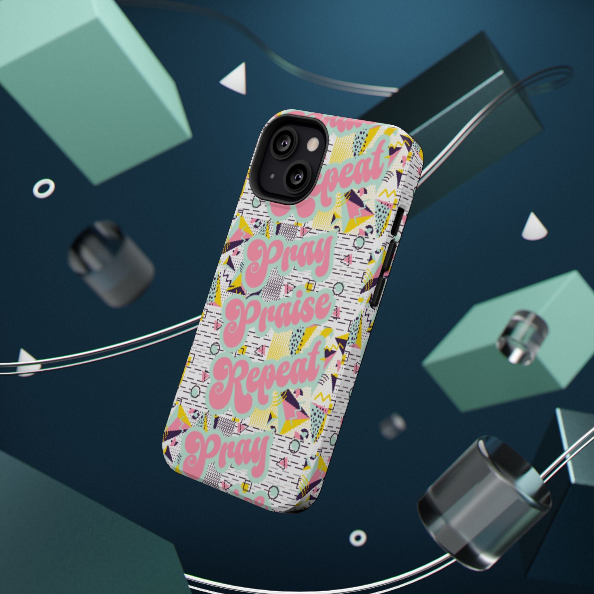 Retro Pray Praise Repeat Women's  Phone Case- Impact-Resistant Cases