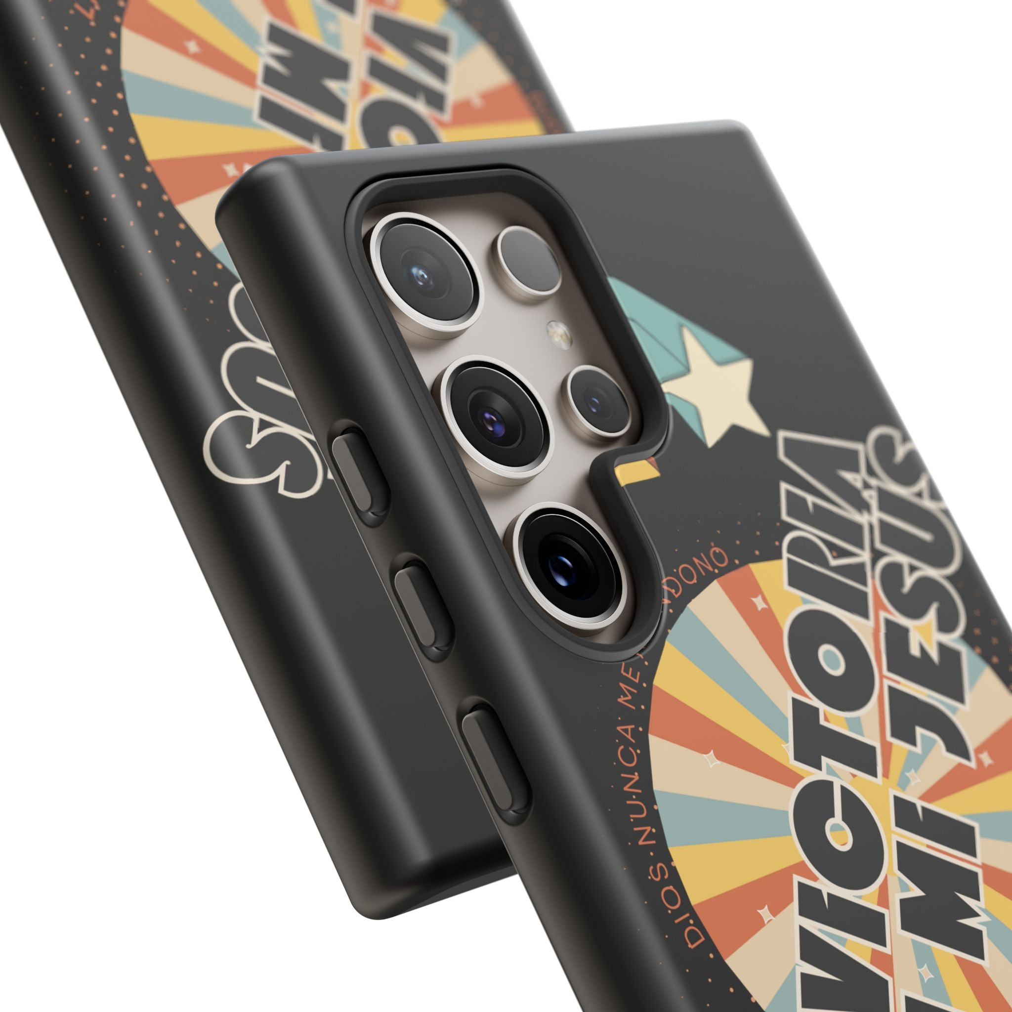 'En Victoria Con Jesús' Retro Protección de telefono