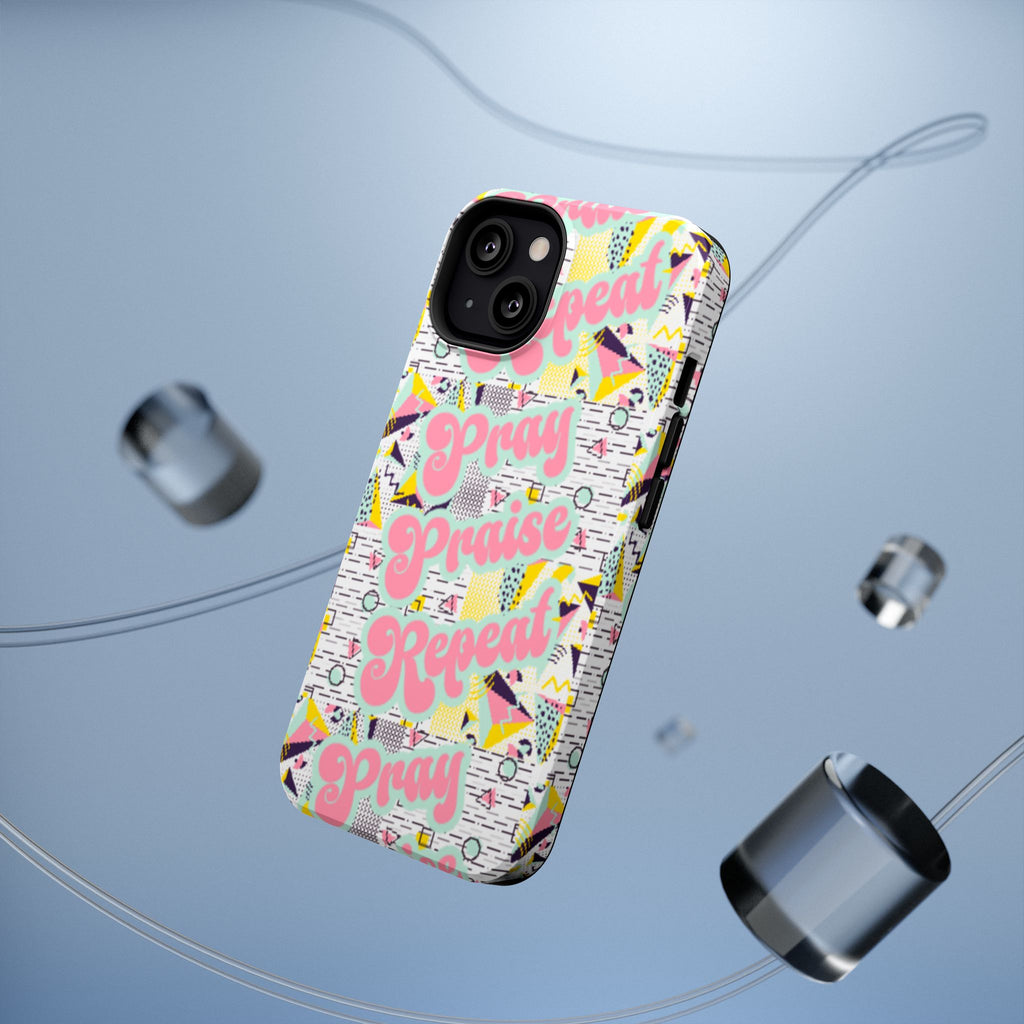 Retro Pray Praise Repeat Women's  Phone Case- Impact-Resistant Cases