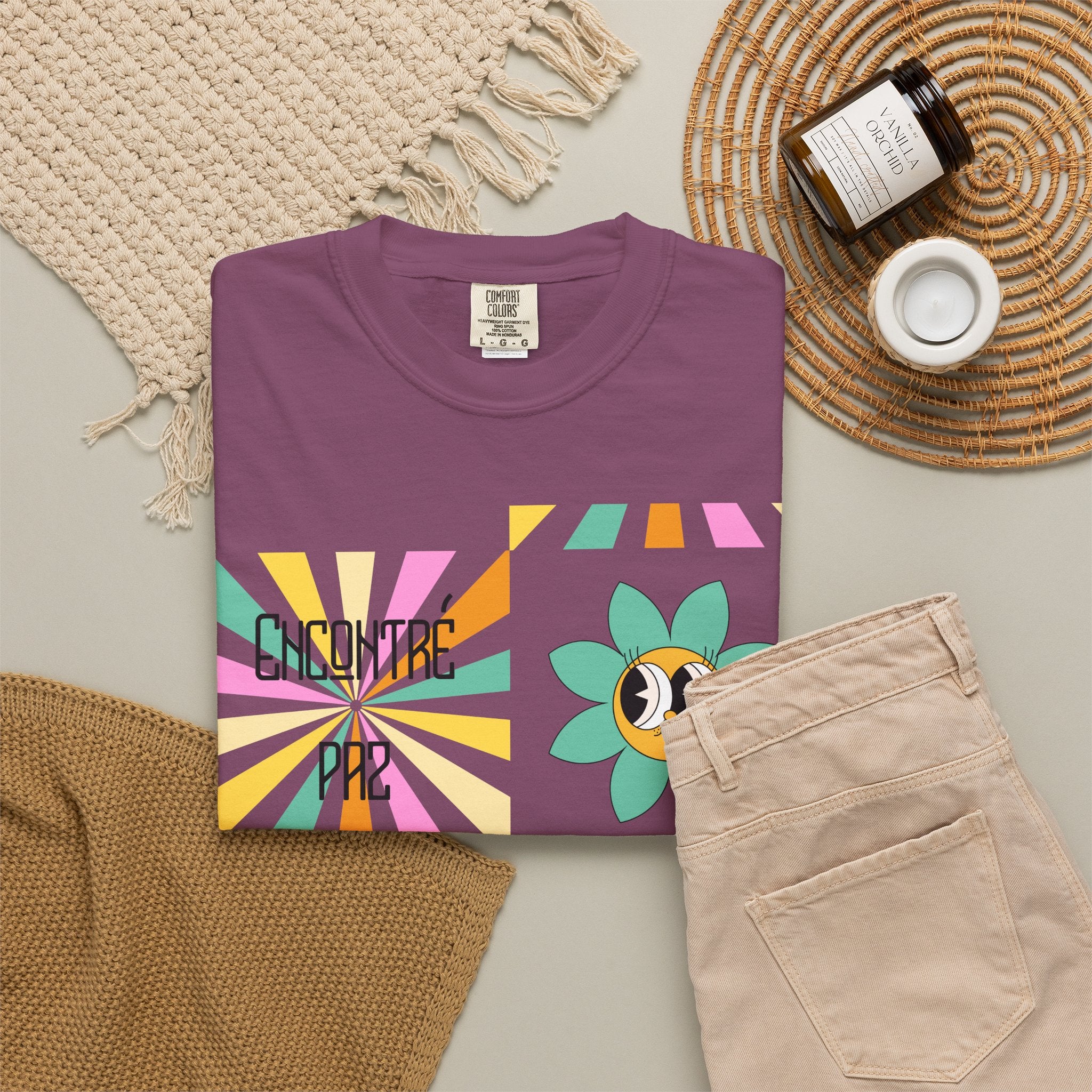 Woman's Spanish "Encontré paz en Jesús"- Camisa Retro Español