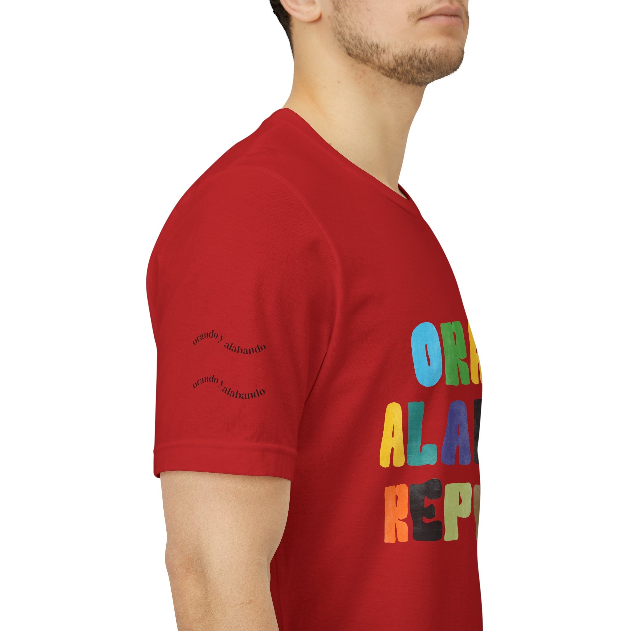 Men's Bilingual "Orar Alabar Repeat" T-Shirt – Camisa de hombres Bilingüe