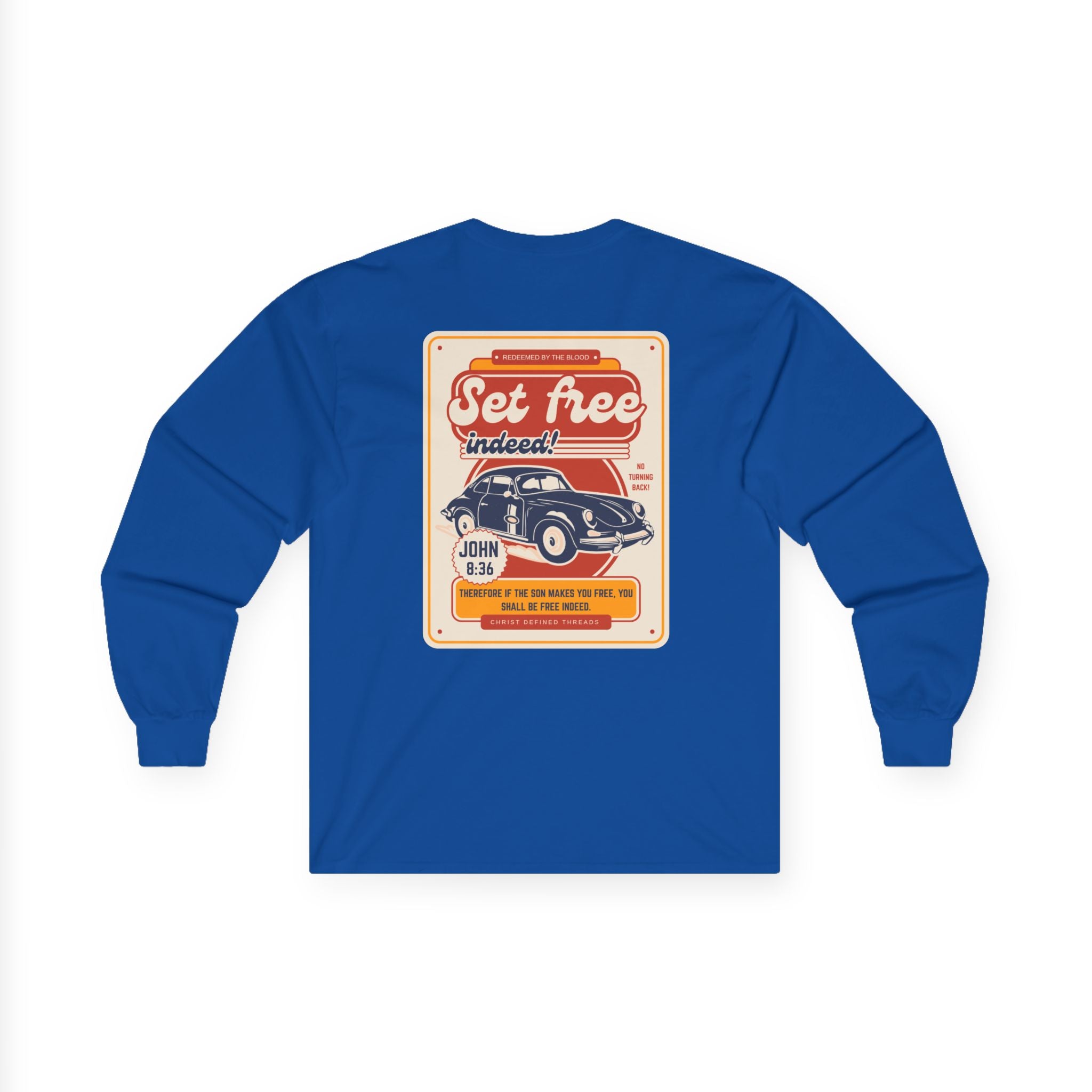Men's 'Set free indeed' - Ultra Cotton Long Sleeve Tee