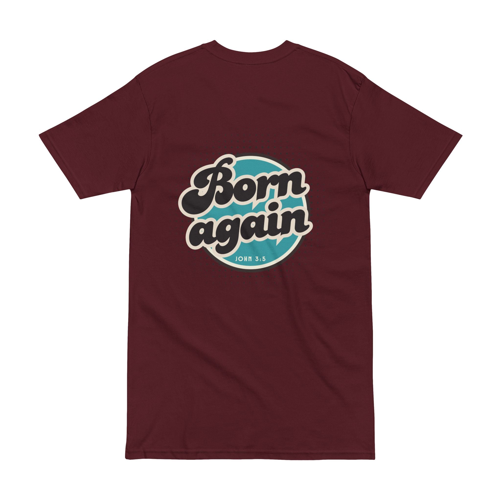 Men's 'Born Again' T-Shirt — Retro Christian Faith Tee (John 3:5)