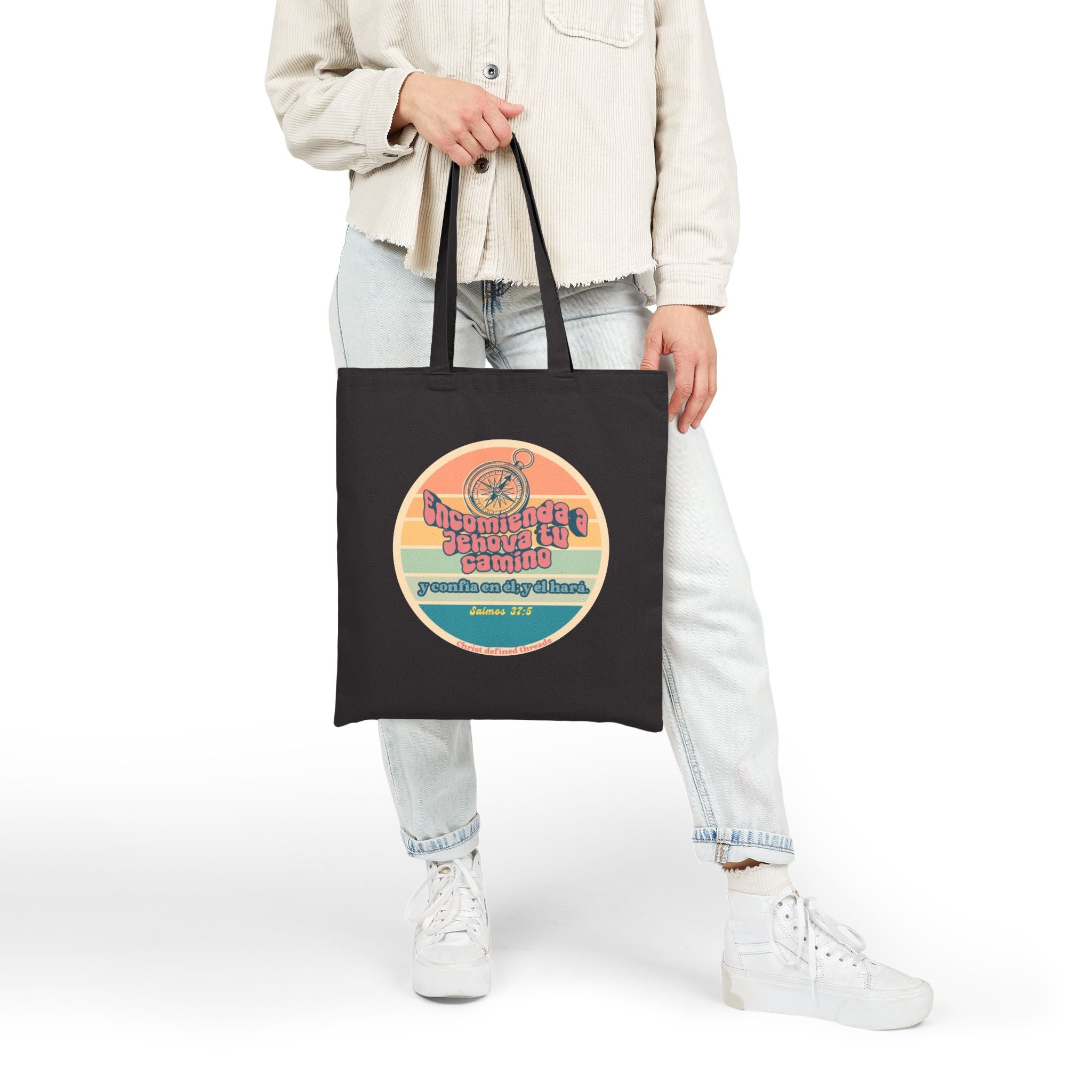 "Encomienda a Jehová tu camino" Bolsa —  Salmos Canvas Tote