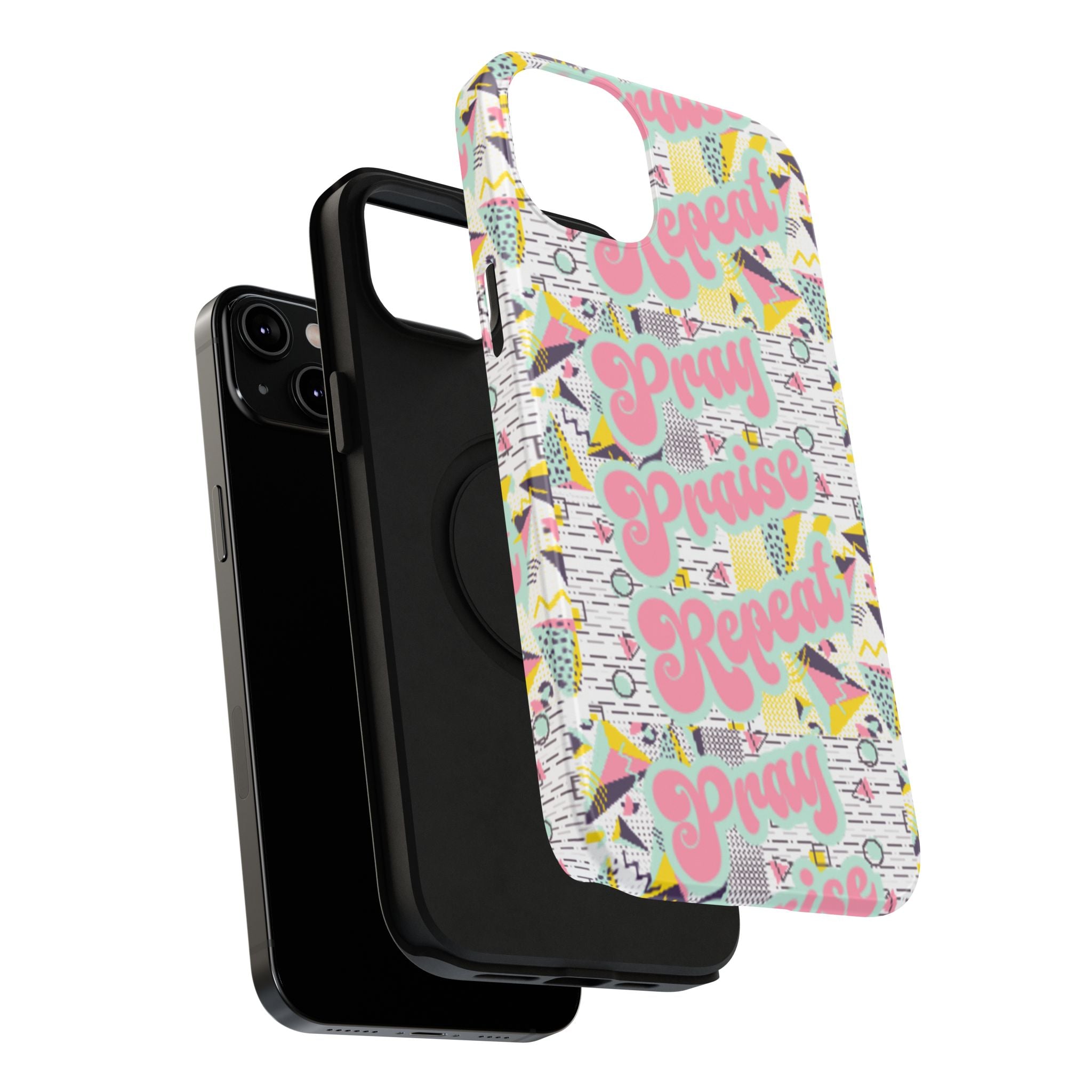 Retro Pray Praise Repeat Women's  Phone Case- Impact-Resistant Cases