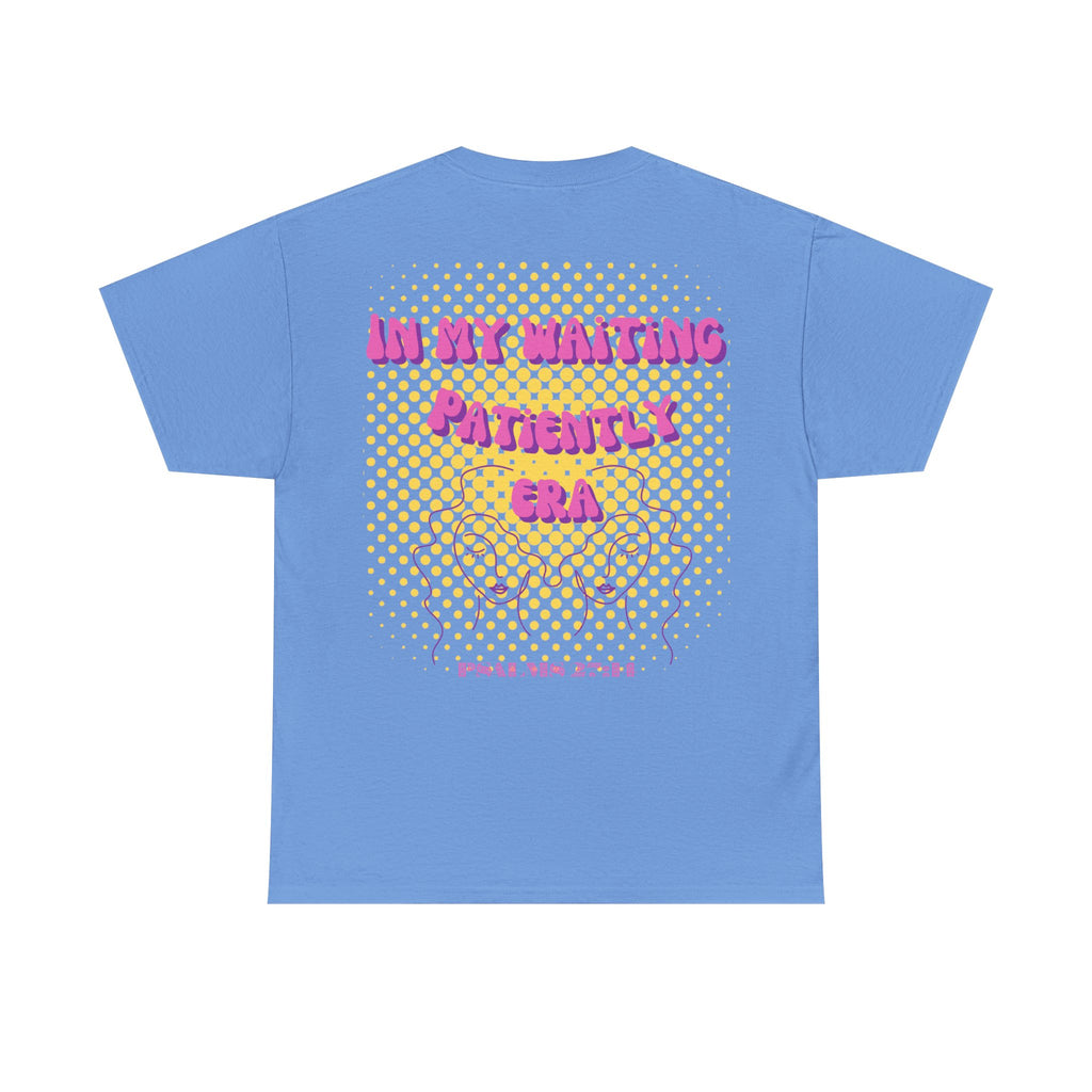 Women's 'In my Waiting Patiently Era' Tee - Yellow Graphic Jersey Short Sleeve