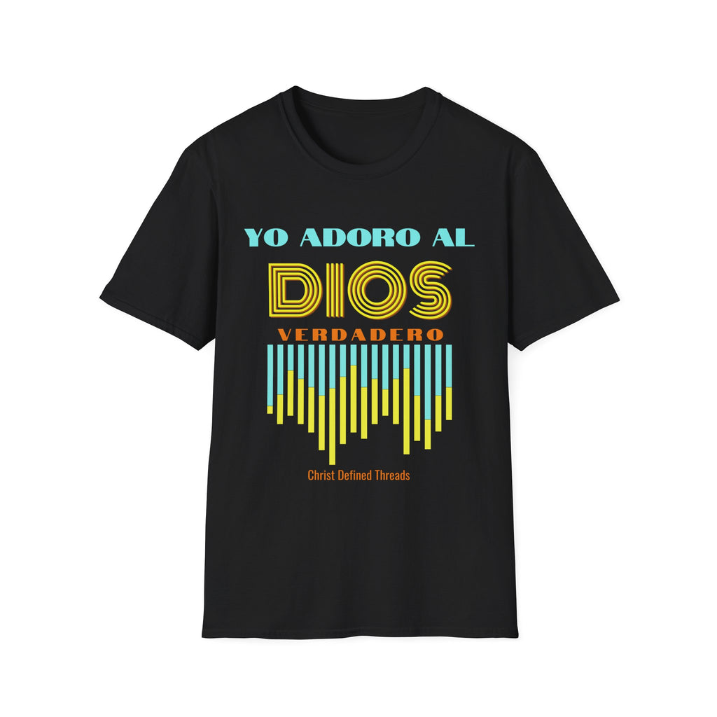 "Yo adoro al Dios verdadero" Camisa Retro —  "Y estos tres son uno" 1Juan 5:7