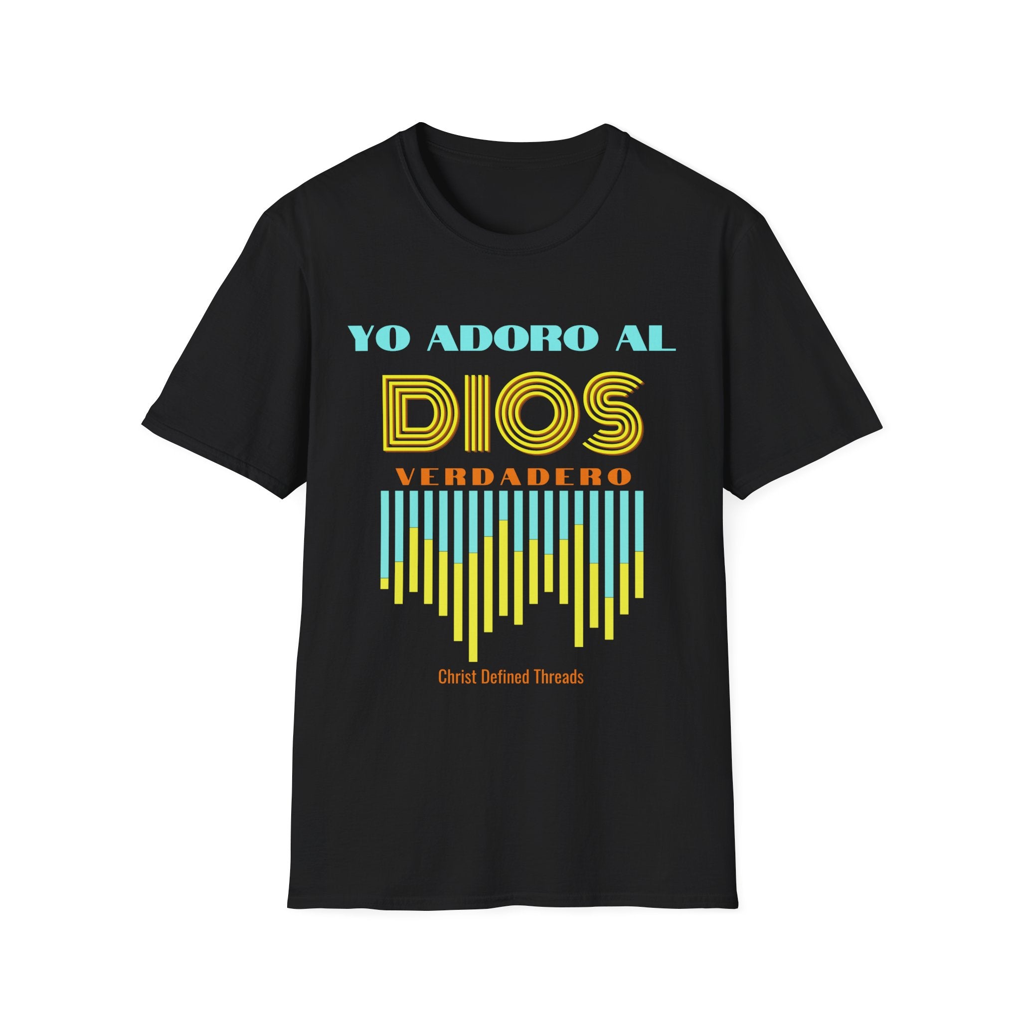 "Yo adoro al Dios verdadero" Camisa Retro —  "Y estos tres son uno" 1Juan 5:7
