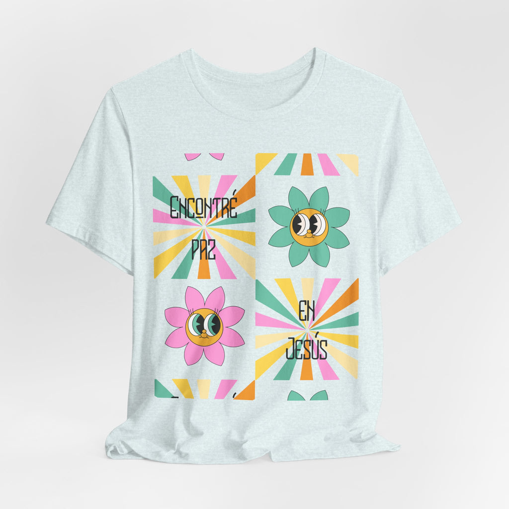 Woman's Spanish "Encontré paz en Jesús"- Camisa Retro Español