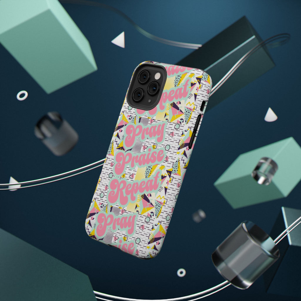 Retro Pray Praise Repeat Women's  Phone Case- Impact-Resistant Cases