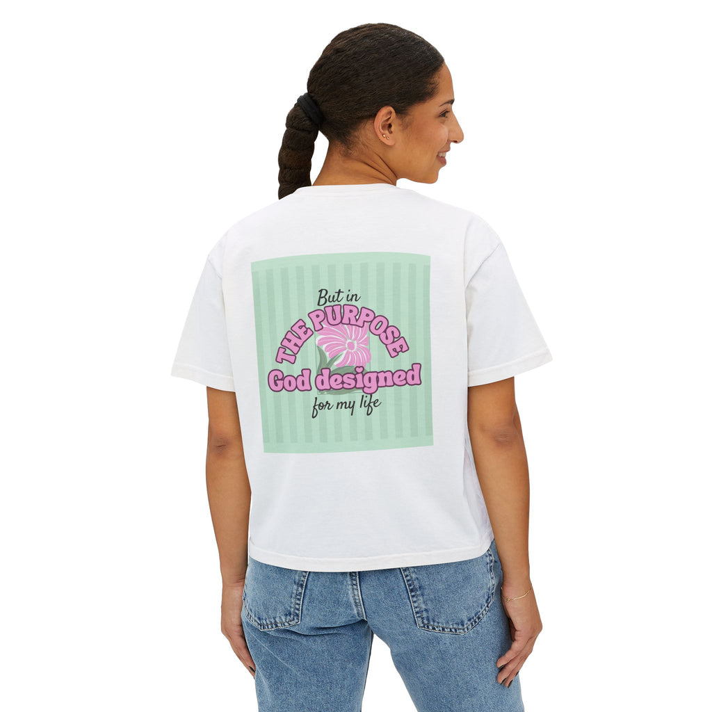 Women’s Retro Boxy Tee — 'My place is not in what this world can give me, But in the purpose God designed for my life'