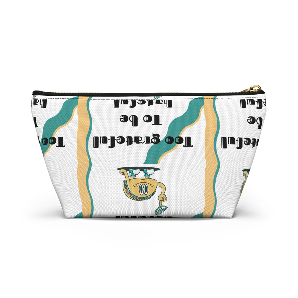 Too Grateful To Be Hateful Accessory Pouch — Retro Smiley Bag