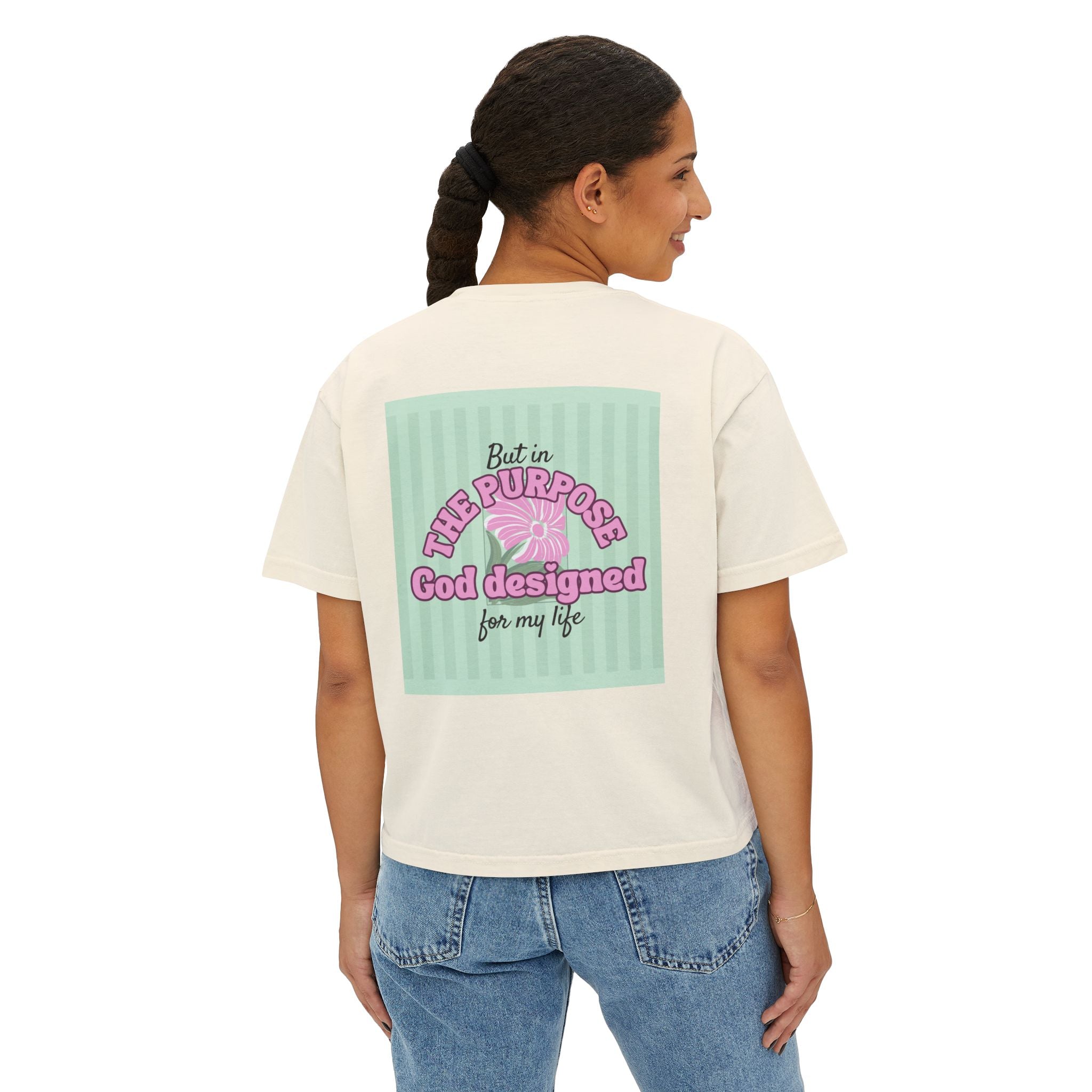 Women’s Retro Boxy Tee — 'My place is not in what this world can give me, But in the purpose God designed for my life'