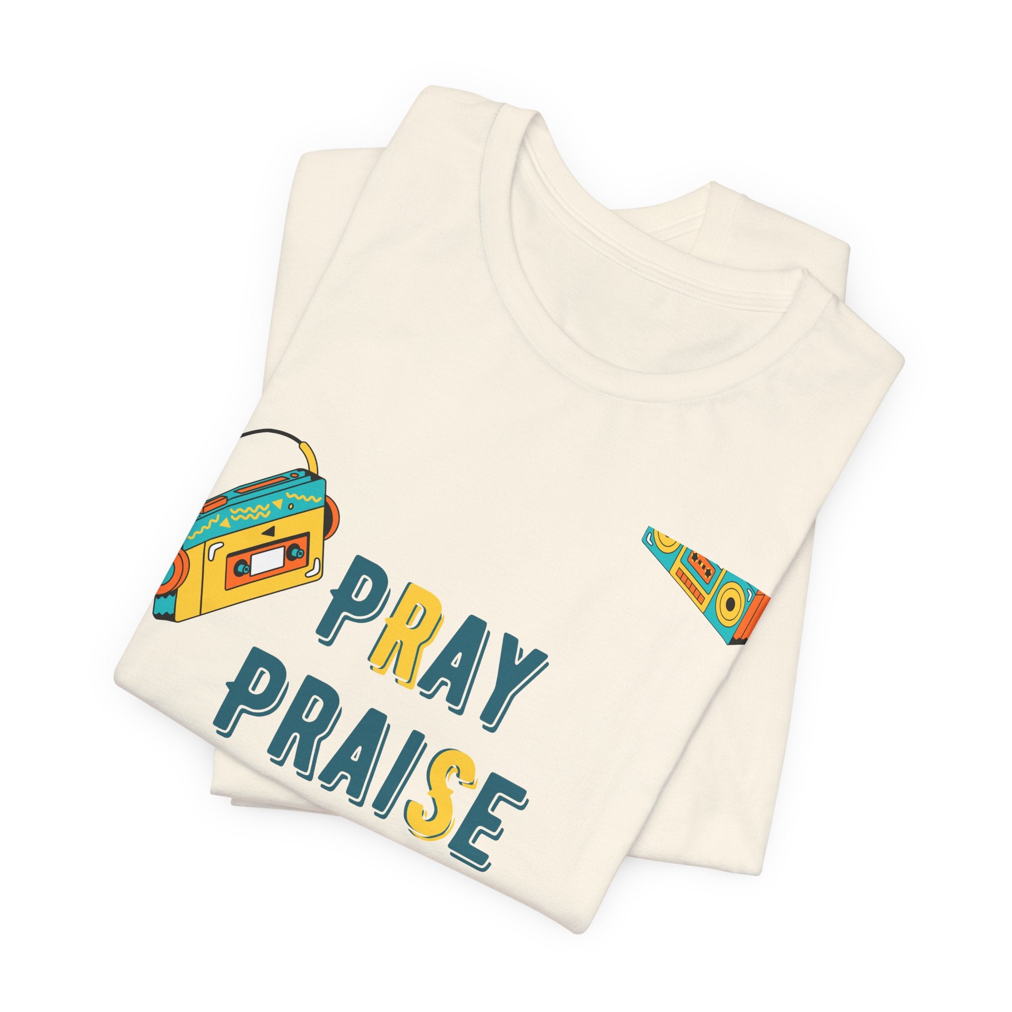 Pray Praise Repeat T-Shirt — Vintage Boombox Christian Tee