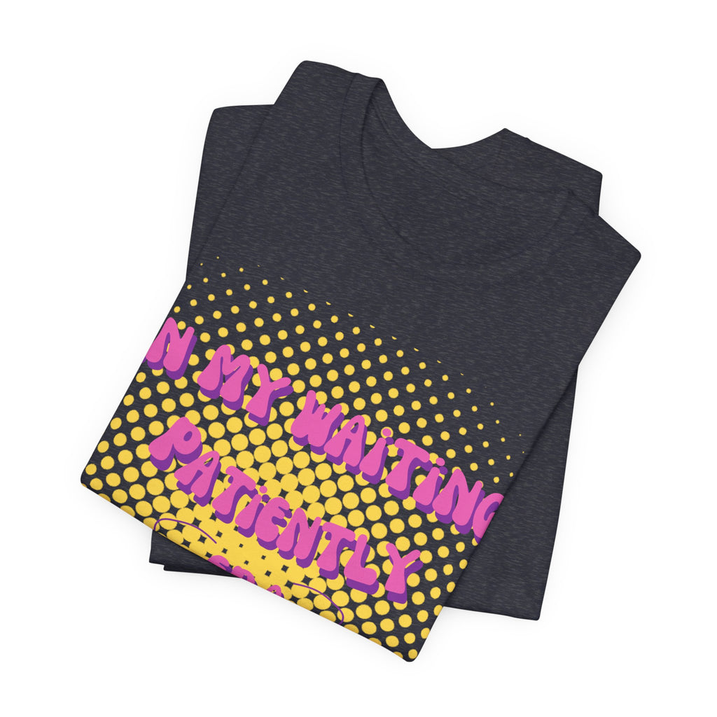 Women's 'In my Waiting Patiently Era' Tee - Yellow Graphic Jersey Short Sleeve