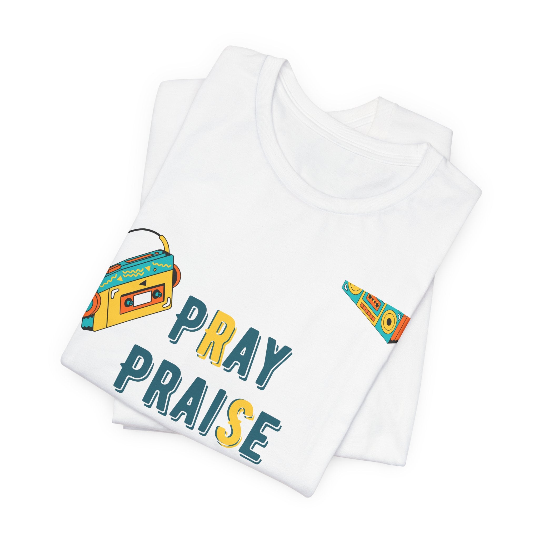 Pray Praise Repeat T-Shirt — Vintage Boombox Christian Tee