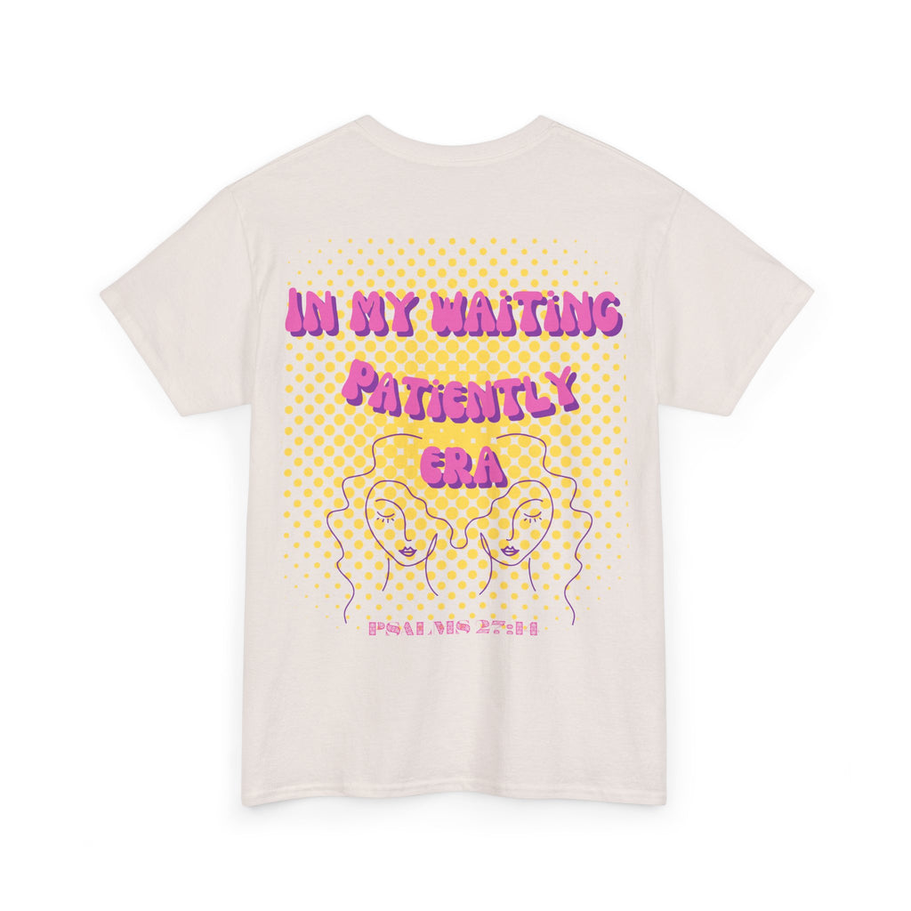 Women's 'In my Waiting Patiently Era' Tee - Yellow Graphic Jersey Short Sleeve