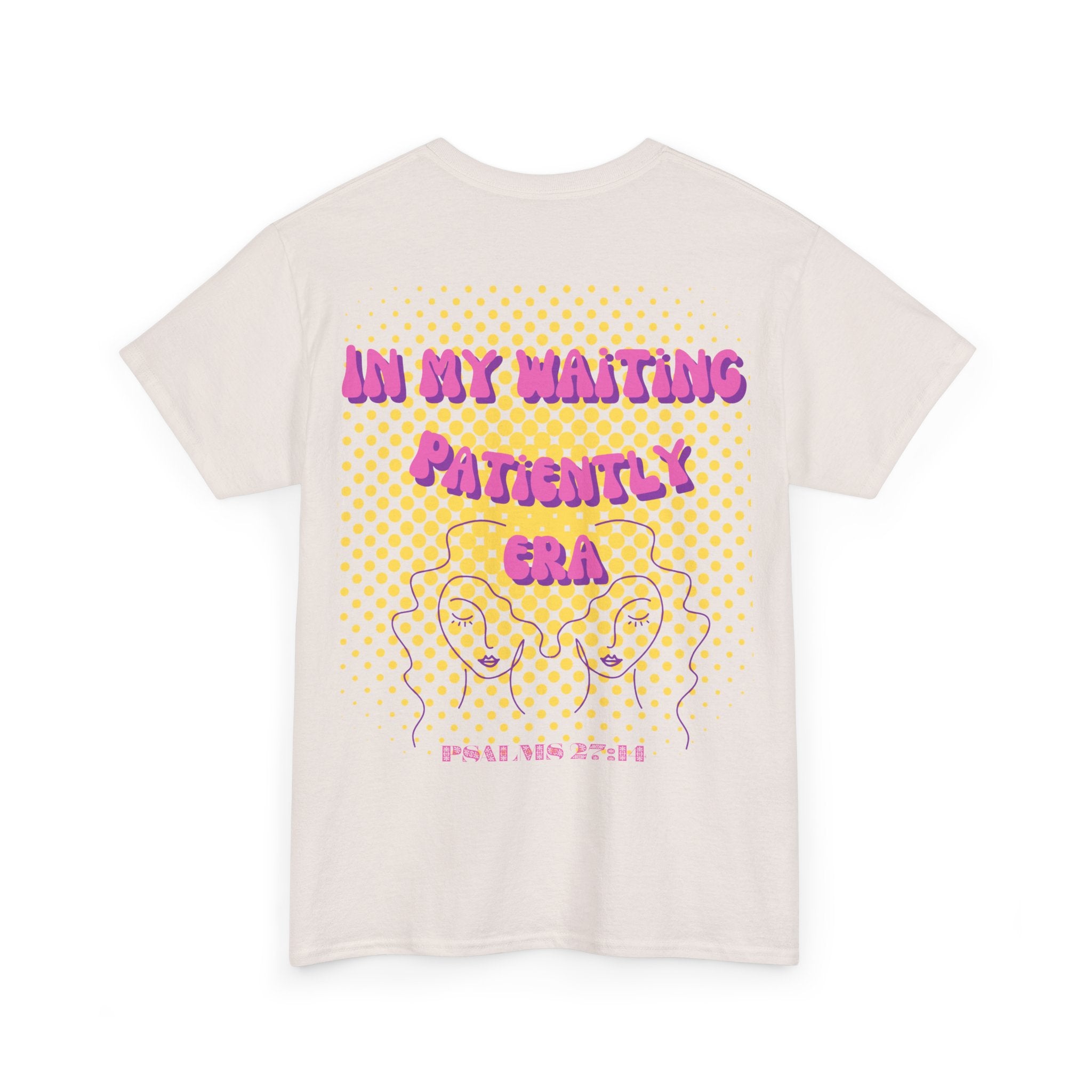 Women's 'In my Waiting Patiently Era' Tee - Yellow Graphic Jersey Short Sleeve