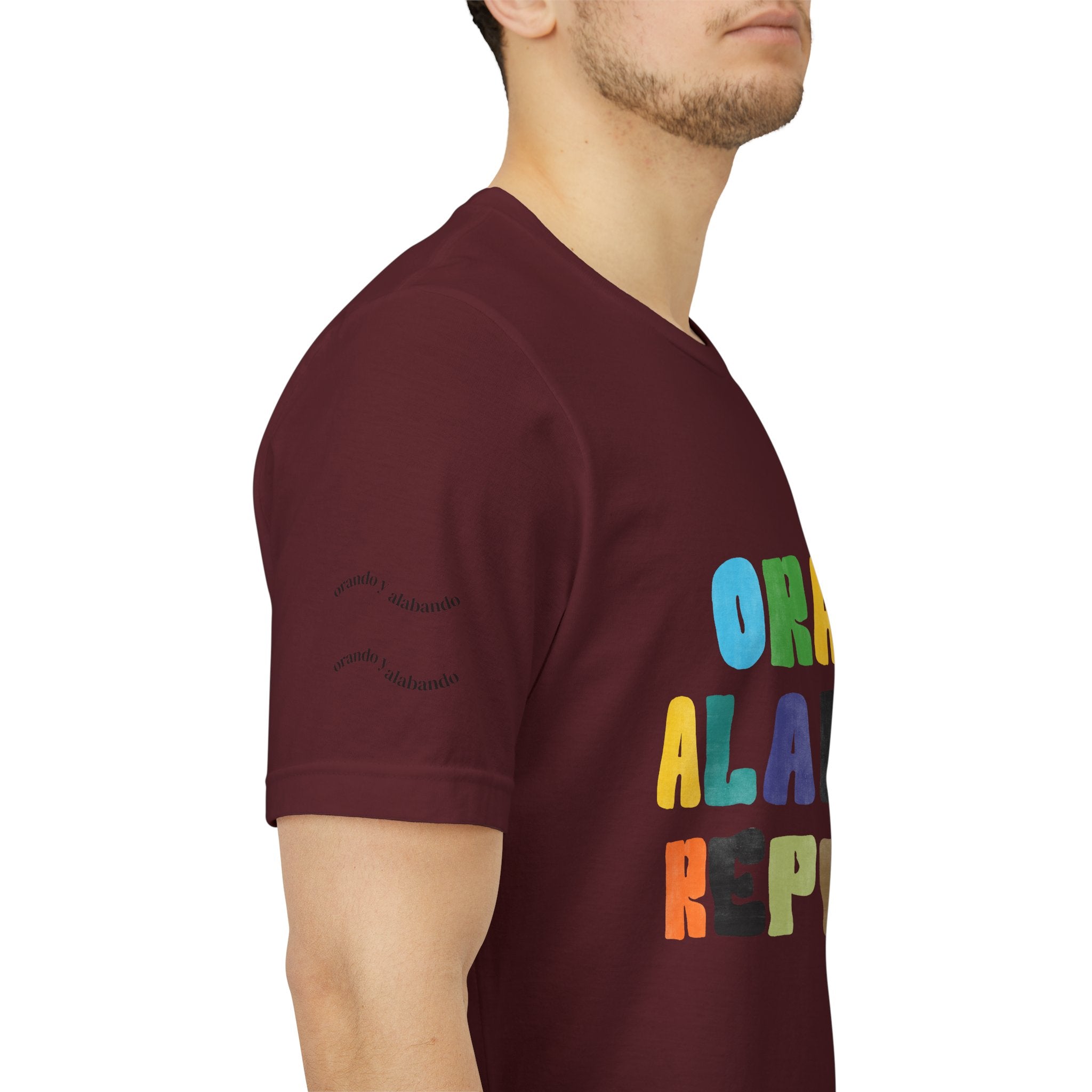Men's Bilingual "Orar Alabar Repeat" T-Shirt – Camisa de hombres Bilingüe