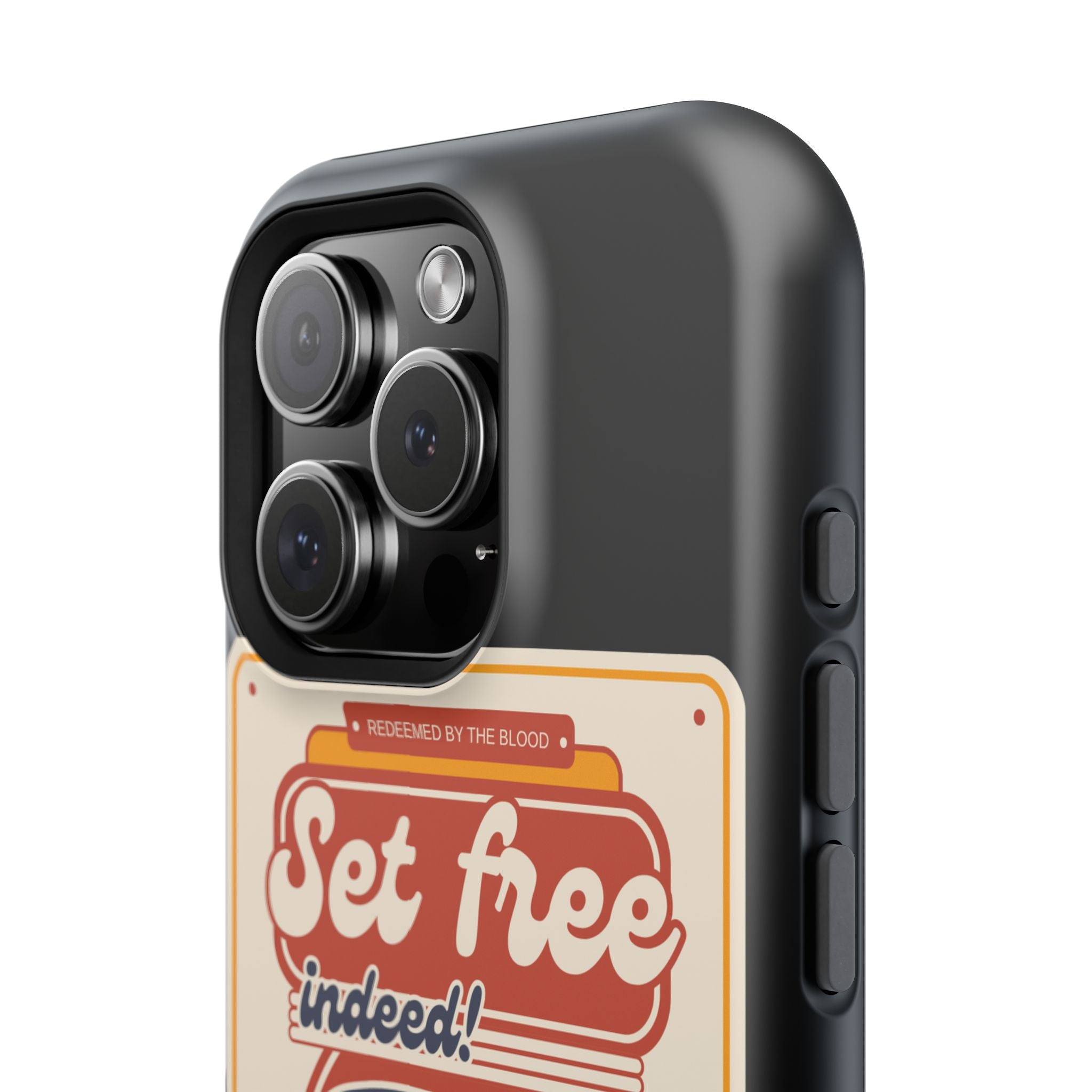 Men's 'Set free indeed' Vintage Graphic Phone Case — Magnetic Impact-Resistant