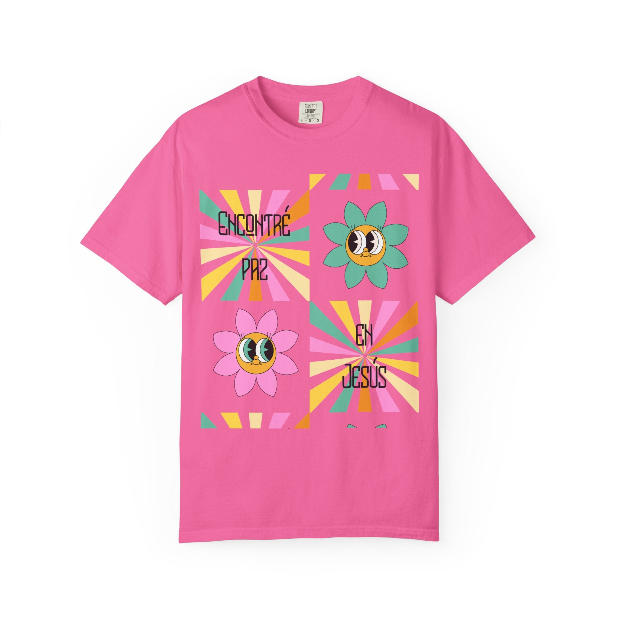 Woman's Spanish "Encontré paz en Jesús"- Camisa Retro Español