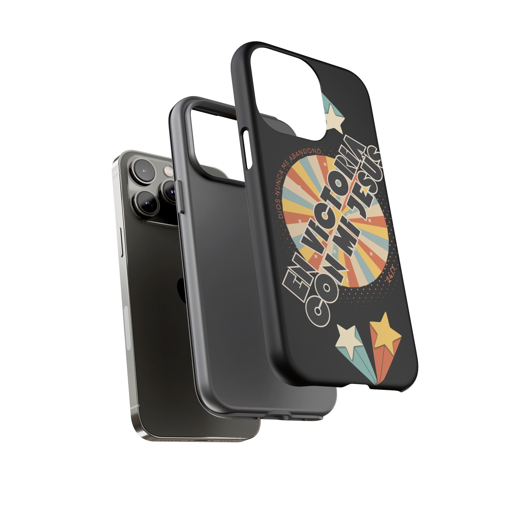 'En Victoria Con Jesús' Retro Protección de telefono
