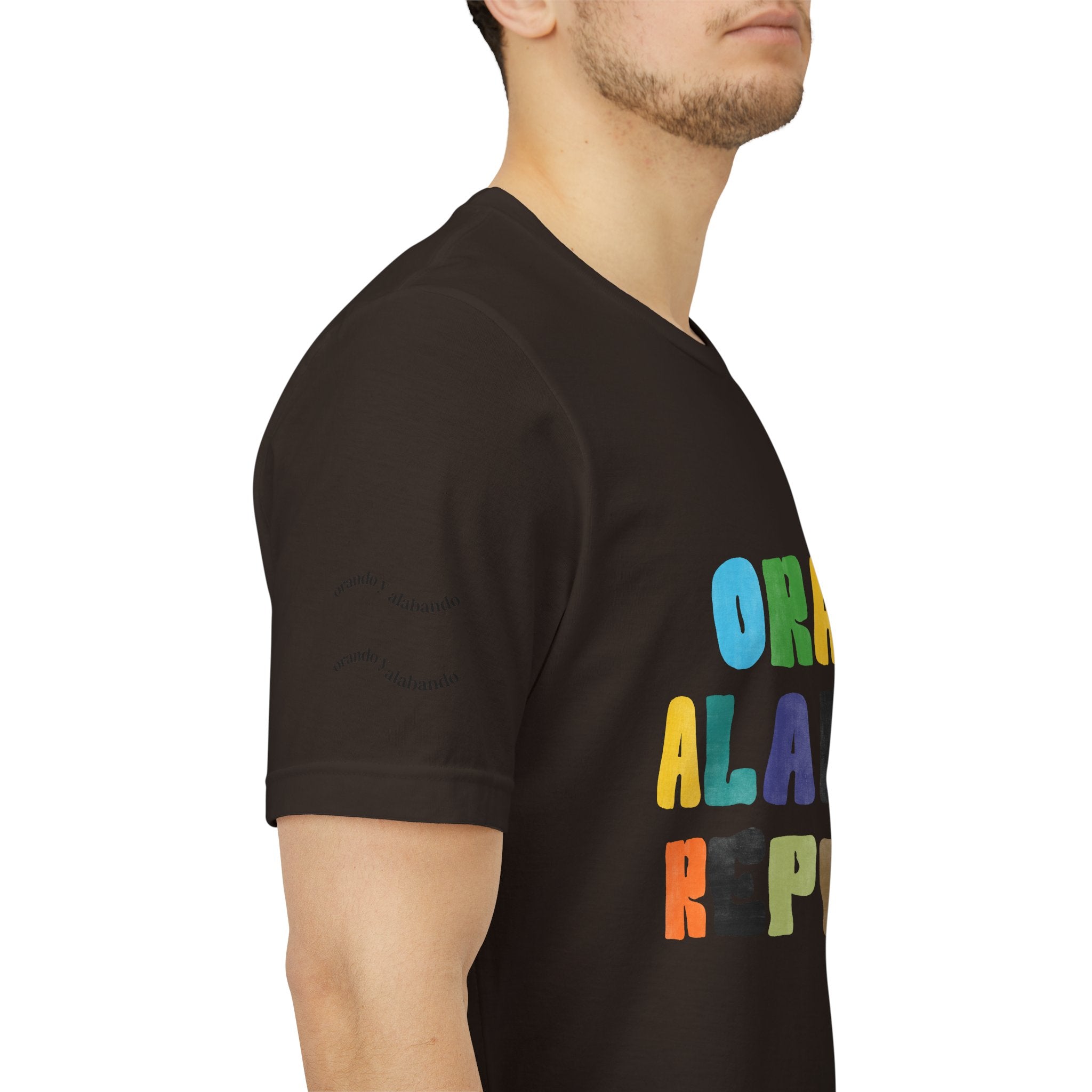 Men's Bilingual "Orar Alabar Repeat" T-Shirt – Camisa de hombres Bilingüe